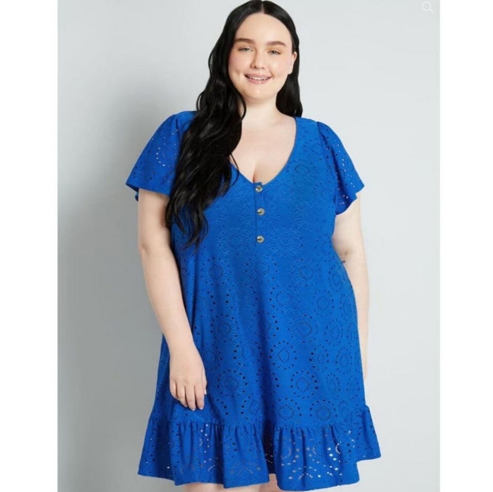 NWT Modcloth Light Shining Through Babydoll Dress Size S